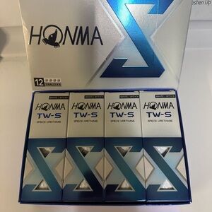 Blue and White Golf Balls